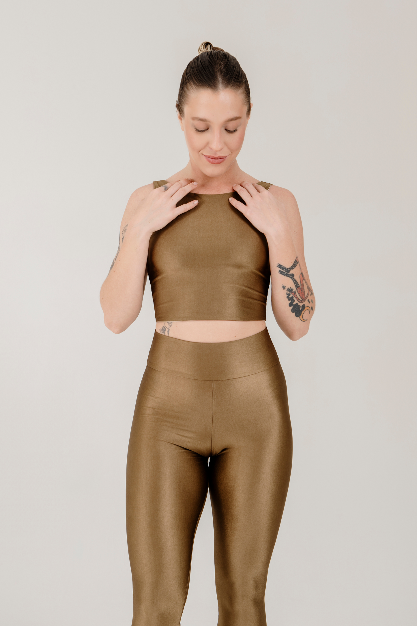 Top Isadora Kangra e Amaranto *brilho *reversível