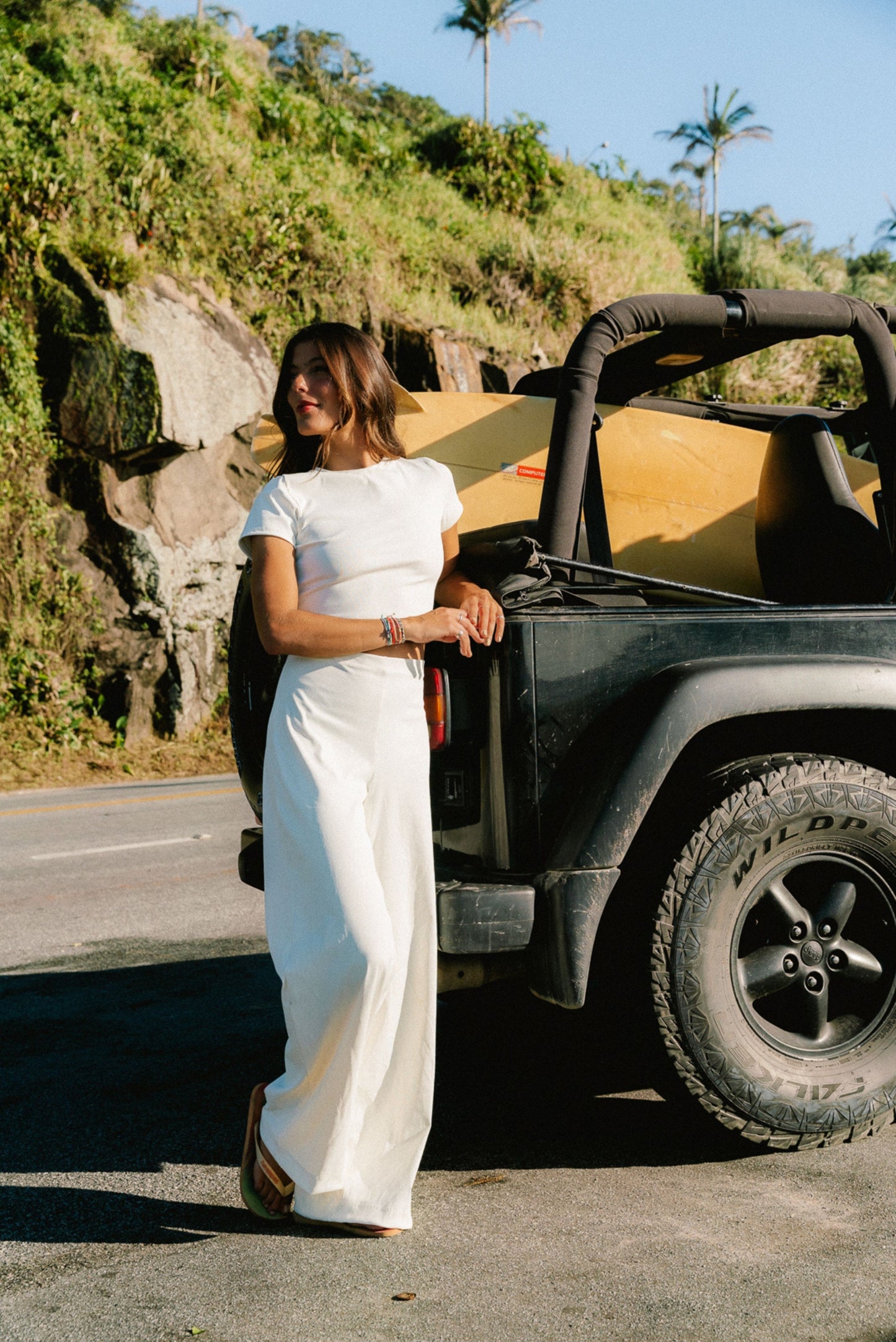 Calça Wide Leg Off White