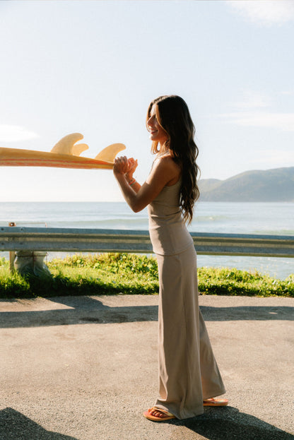 Calça Wide Leg Mocaccino