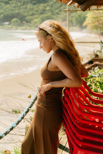 Calça Wide Leg Trufa