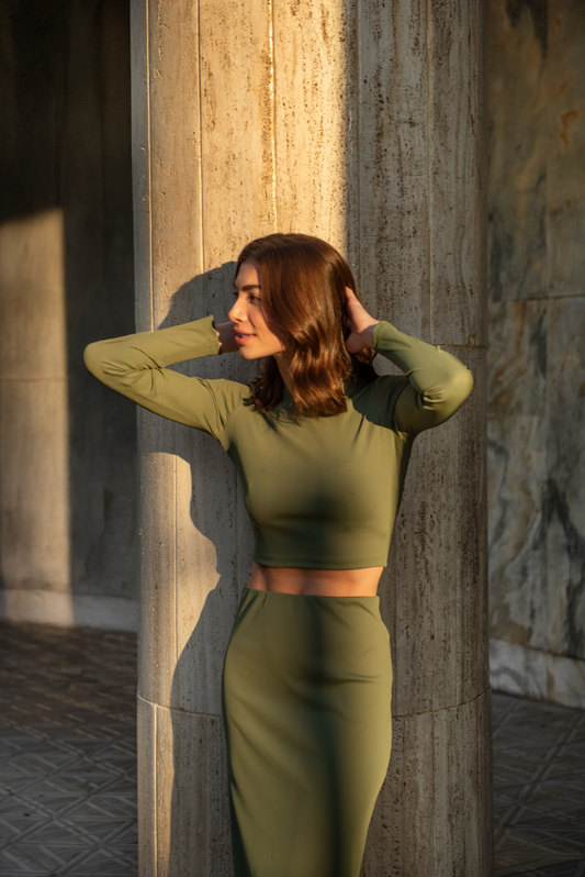 Blusa Canelada Verde