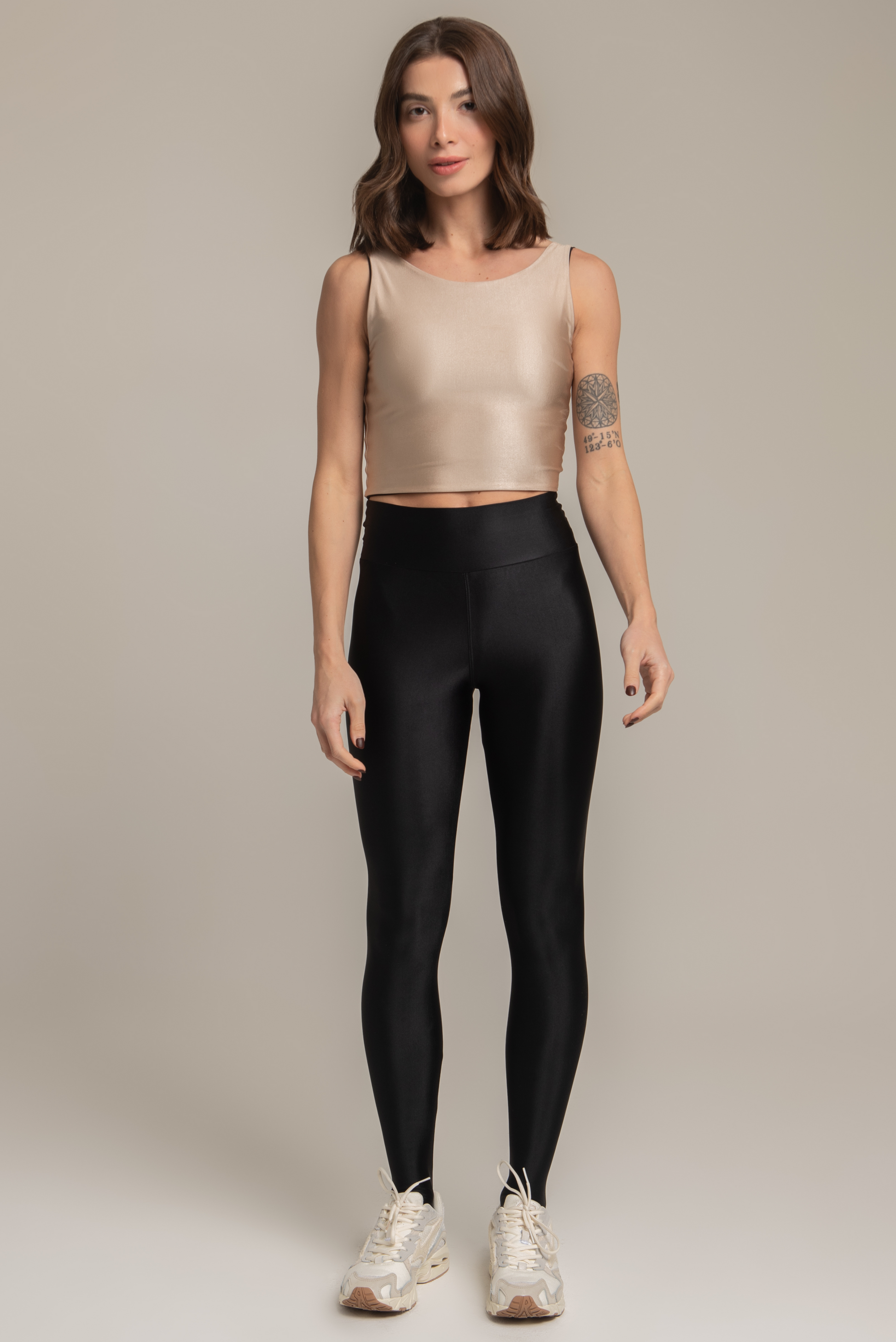 Legging Brilho na cor Preto