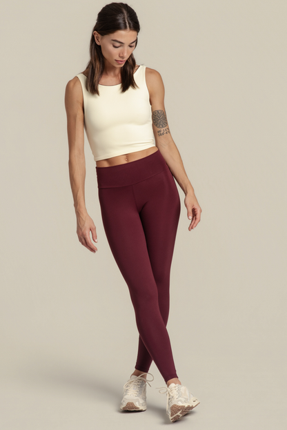 Legging Opaca na cor Borgonha (foto 4)