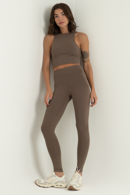 Legging Opaca na cor Castanho